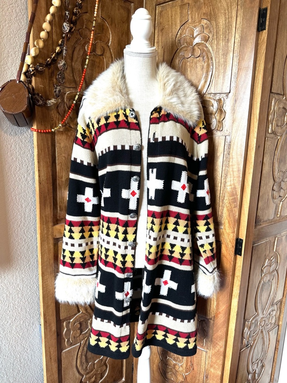 Storybook Knits Southwest style button up sweater.